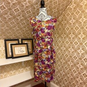 Vintage floral sleeveless dress